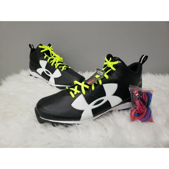 NEW Under Armour 1286600-001 UA Armour Crusher RM Football Cleats Size 16‎ - Picture 1 of 6
